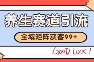 小红书某音养生赛道引流获客 自热矩阵日引200+