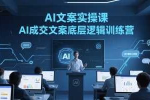AI文案实操课，AI成交文案底层逻辑训练营