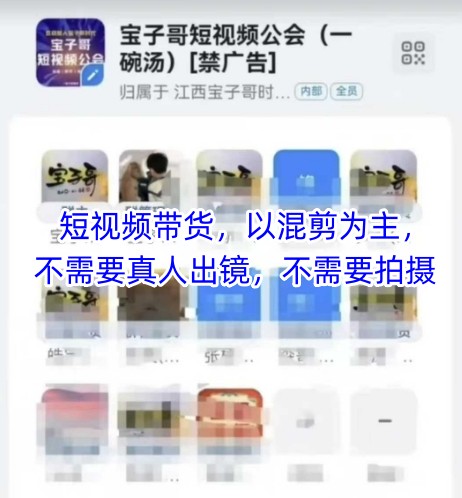 宝子哥头部团队短视频带货，以混剪为主，不需要真人出镜，不需要拍摄【更新6月】