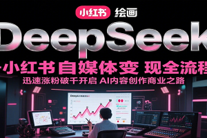 DeepSeek绘画+小红书自媒体变现全流程，迅速涨粉破千开启AI内容创作商业之路