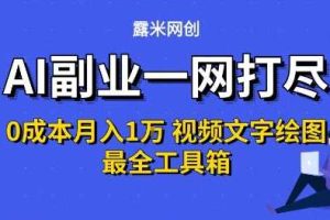 AI副业一网打尽0投入月入1W+视频文字绘图最全工具箱【揭秘】