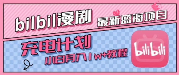 最新蓝海项目，B站充电计划，小白也能月入1w+