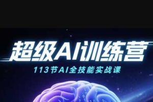 超级AI视频：绘画、带货、职场全场景113节通关课，解锁AI无限可能，开启精彩AI之旅