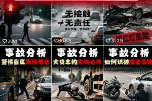 交通事故分析案例短视频，全新赛道，可做抖音精选计划，可同步百家号头条号支付宝视频号平台