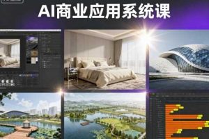 AI商业应用系统课，室内-软装-建筑-景观，智能设计+效果图+动画画实战