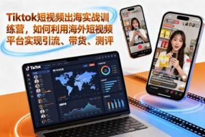 Tiktok短视频出海实战训练营，如何利用海外短视频平台实现引流、带货、测评