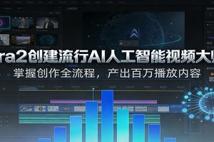Sora2创建流行AI人工智能视频大师班,掌握创作全流程,产出百万播放内容