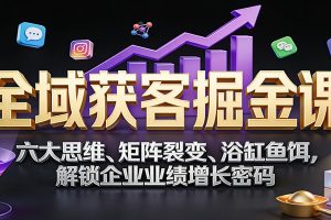 全域获客掘金课:六大思维、矩阵裂变、浴缸鱼饵,解锁企业业绩增长密码