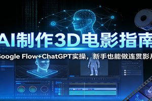 AI制作3D电影指南:Google Flow+ChatGPT实操,新手也能做连贯影片