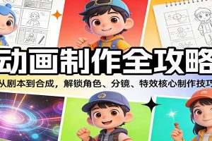 动画制作全攻略:从剧本到合成,解锁角色、分镜、特效核心制作技巧