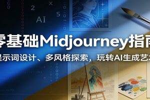 零基础Midjourney指南:提示词设计、多风格探索,玩转AI生成艺术