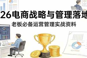2026电商战略与管理落地班,老板必备运营管理实战资料