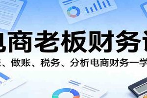 电商老板财务课:对账、做账、税务、分析电商财务一学就会