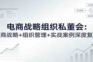 电商战略组织私董会:电商战略+组织管理+实战案例深度复盘