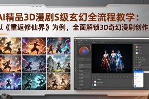 (17882期)AI精品3D漫剧S级玄幻全流程教学:以《重返修仙界》为例,全面解锁3D奇幻漫剧创作