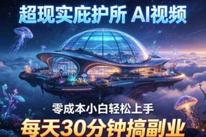 超现实庇护所AI视频项目拆解，零成本小白轻松上手，每天30分钟搞副业
