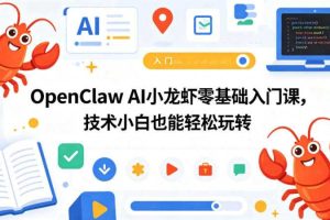 OpenClaw AI小龙虾零基础入门课,技术小白也能轻松玩转