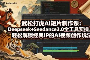 武松打虎AI短片制作课:Deepseek+Seedance2.0全工具实操,轻松解锁经典IP的AI视频创作玩法