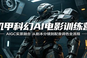 机甲科幻AI电影训练营:AIGC实景融合,从剧本分镜到配音调色全流程