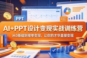 AI+PPT设计变现实战训练营,从0基础到接单变现,让你的才华直接变现