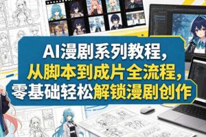 AI漫剧系列教程，从脚本到成片全流程，零基础轻松解锁漫剧创作