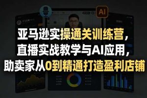 亚马逊实操通关训练营，直播实战教学与AI应用，助卖家从0到精通打造盈利店铺（更新5月23日）
