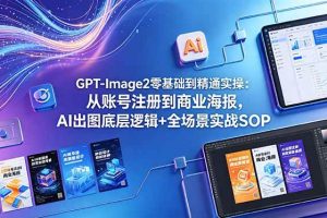 （18835期）GPT-Image2零基础到精通实操：从账号注册到商业海报，AI出图底层逻辑+全场景实战SOP