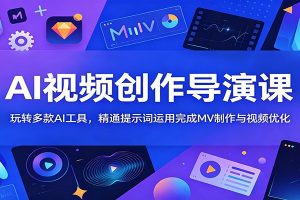 AI视频创作导演课:玩转多款AI工具,精通提示词运用完成MV制作与视频优化