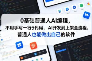 0基础普通人AI编程,不用手写一行代码,AI开发到上架全流程,普通人也能做出自己的软件
