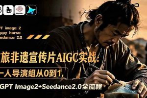 (18925期)文旅非遗宣传片AIGC实战:一人导演组从0到1,GPT Image2+Seedance2.0全流程