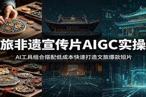 文旅非遗宣传片AIGC实操课:AI工具组合搭配低成本快速打造文旅爆款短片