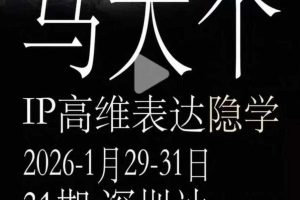 马大个《IP高维表达》全套12800线下大课笔记,手把手教你打造个人IP
