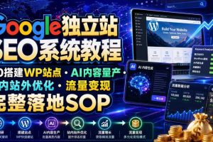 Google独立站SEO系统教程,从0搭建WP站点・AI内容量产・站内站外优化・流量变现完整落地SOP(2026年7月)
