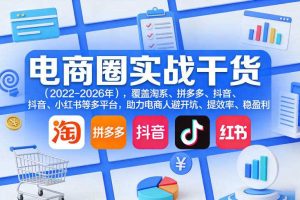 电商圈实战干货(2023-2026年),覆盖淘系、拼多多、抖音、小红书等多平台,助力电商人避开坑、提效率、稳盈利(更新07月19日)