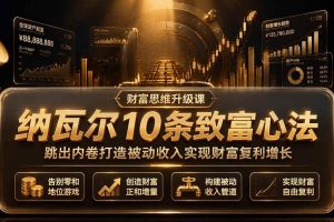 (19628期)付费文章:纳瓦尔10条致富心法,跳出内卷打造被动收入实现财富复利增长