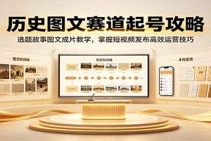 历史图文赛道起号攻略：选题故事图文成片教学，掌握短视频发布高效运营技巧