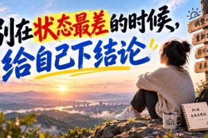 某公众号付费文章:别在状态最差的时候,给自己下结论